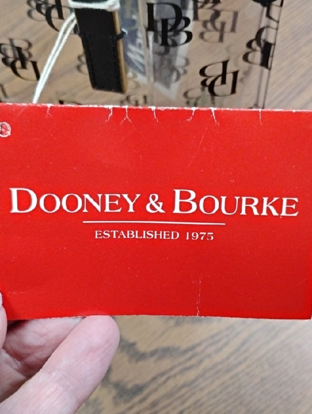 Dooney & Bourke Clear Logo Lunch Bag Tote, Black And Gold Handles/Hardware. NWT - Picture 2 of 7